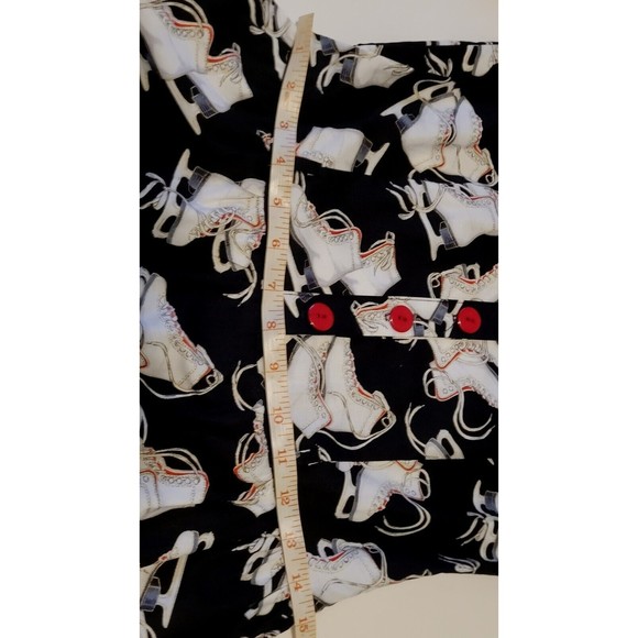 MODCLOTH RETROLICIOUS Vintage Style Medium ICE SKATES DRESS Black/White/Red NWT - Picture 11 of 12